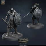 Revenant Warriors – Undead Infantry: undead warrior tabletop miniature, designer preview from Rescale Miniatures's 'Oktober 2026' release, 3D-printed in resin by Qumi (view 3)