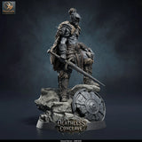 Revenant Warriors – Undead Infantry: undead warrior tabletop miniature, designer preview from Rescale Miniatures's 'Oktober 2026' release, 3D-printed in resin by Qumi (view 7)