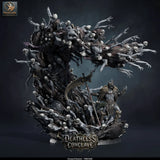 Graveyard Revenant Horde – Undead Horde with Lord: undead horde tabletop miniature, designer preview from Rescale Miniatures's 'Oktober 2026' release, 3D-printed in resin by Qumi (view 7)