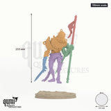 Chainbound Exemplar 150mm scale - colour-coded parts render, 252 mm tall, 5 body parts, 152 mm round base