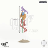 Custos Purgatorii 75mm  Scale - colour-coded parts render, 119 mm tall, 5 body parts, 50 mm round base