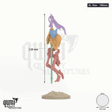 Custos Purgatorii XL Size - 165mm - colour-coded parts render, 238 mm tall, 5 body parts, 100 mm round base