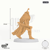 The Vampire Duskhelm Huscarls Fighter tabletop miniature (Axe Walk) - 38 mm tall - Rescale Miniatures 3D print by Qumi