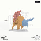 Vargir Frosthorn tabletop miniature (V1 Climb) - 61 mm tall, 73x43 mm base - Rescale Miniatures 3D print by Qumi