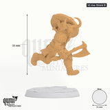 Male Fighter Vargir Raider tabletop miniature (V2 Axe Shield B) - 34 mm tall - Rescale Miniatures 3D print by Qumi