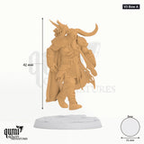 Male Fighter Vargir Raider tabletop miniature (V3 Bow A) - 42 mm tall, 31 mm base - Rescale Miniatures 3D print by Qumi