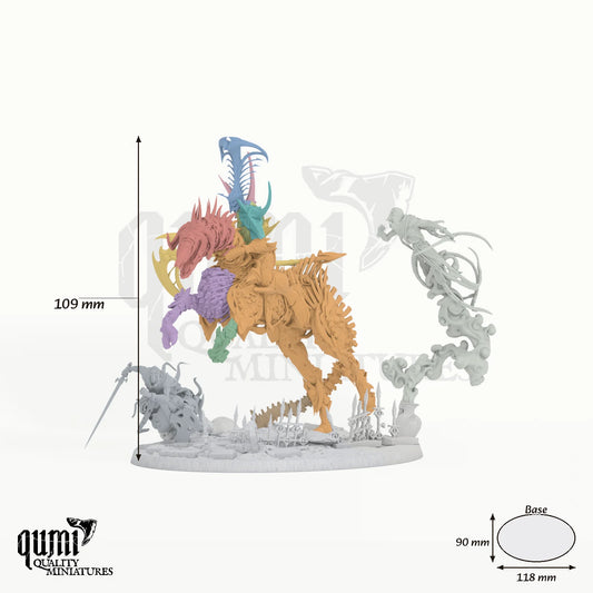 Velkaran tabletop miniature - 109 mm tall, 118x90 mm base, 10+5 part assembly - Rescale Miniatures 3D print by Qumi