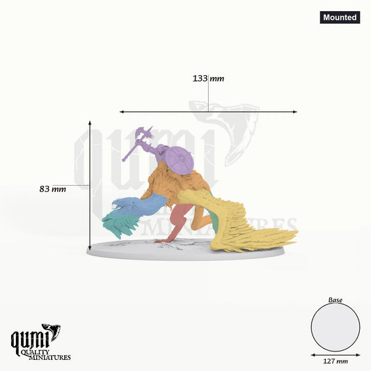 Giant Vulture Tabletop-Miniatur (Mounted) - 83 mm hoch, 133 mm Spannweite, 127 mm Base - Rescale Miniatures 3D-Druck von Qumi