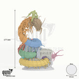 War Centipede tabletop miniature - 177 mm tall, 98 mm base, 10+3 part assembly - Rescale Miniatures 3D print by Qumi