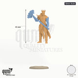 Blackhelm 32mm Scale - colour-coded parts render, 43 mm tall, 2 body parts, 25 mm round base