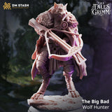 The Big Bad – Wolf Hunter: werewolf hunter tabletop miniature, designer preview from DM Stash's 'The Tales Grimm' release, 3D-printed in resin by Qumi