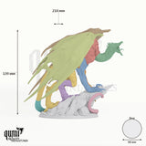 Zarkael tabletop miniature - 140 mm tall, 216 mm wingspan, 98 mm base - Rescale Miniatures 3D print by Qumi