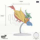 Zicoalt tabletop miniature (Dive) - 54 mm tall, 63 mm wingspan, 49 mm base - Rescale Miniatures 3D print by Qumi