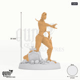 Zombies tabletop miniature (Catch) - 30 mm tall, 24 mm base, 1+1 part assembly - Rescale Miniatures 3D print by Qumi