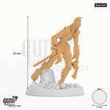 Zombies tabletop miniature (Dual Axe) - 30 mm tall, 24 mm base, 1+1 part assembly - Rescale Miniatures 3D print by Qumi