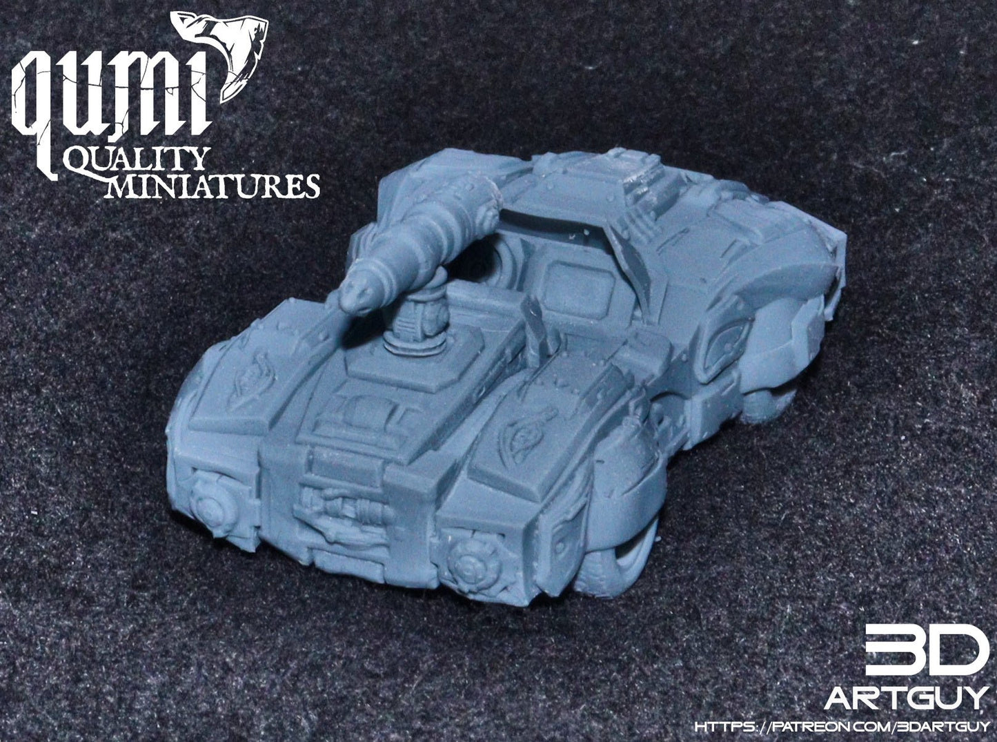 Car V1 - 32mm Tabletop RPG Miniature 3D Resin Printed Vehicle - Quality Miniatures - Qumi