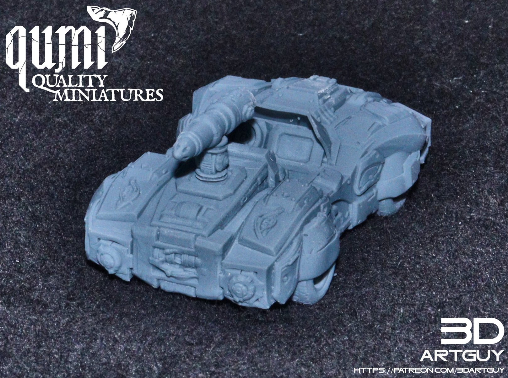 Car V1 - 32mm Tabletop RPG Miniature 3D Resin Printed Vehicle - Quality Miniatures - Qumi