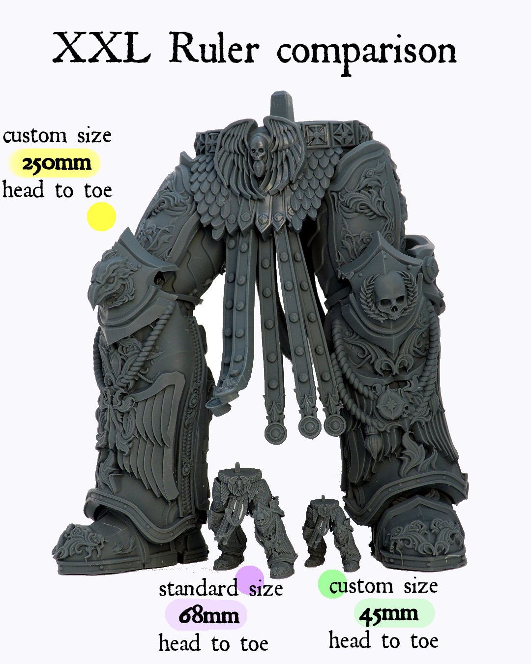 Lord Ruler XXL V3 Space Warrior Emperor 32mm Tabletop RPG Mini 3D printed wargaming - Quality Miniatures - Qumi