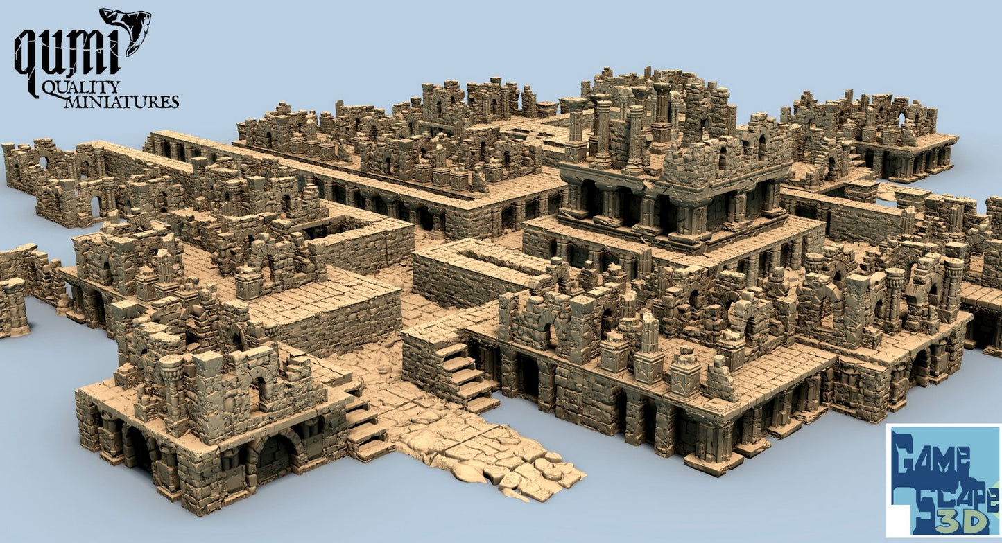 Lost City Center Bath - Resin Print - Tabletop RPG Terrain - GameScape3D - Qumi - Quality Miniatures - Qumi