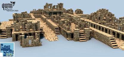 Lost City Center Bath - Resin Print - Tabletop RPG Terrain - GameScape3D - Qumi - Quality Miniatures - Qumi