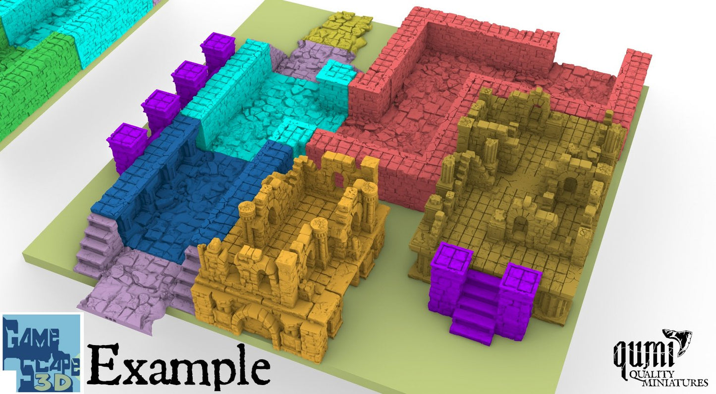 Lost City Center Temple - Resin Print - Tabletop RPG Terrain - GameScape3D - Qumi - Quality Miniatures - Qumi