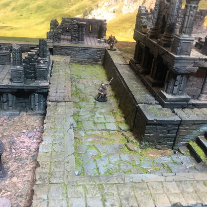 Lost City Street Straights - Resin Print - Tabletop RPG Terrain - GameScape3D - Qumi - Quality Miniatures - Qumi