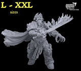 Human Commander Tabletop Miniature - "Ruler" by Qumi, 3D printed resin tabletop miniature for RPGs, wargaming and painting