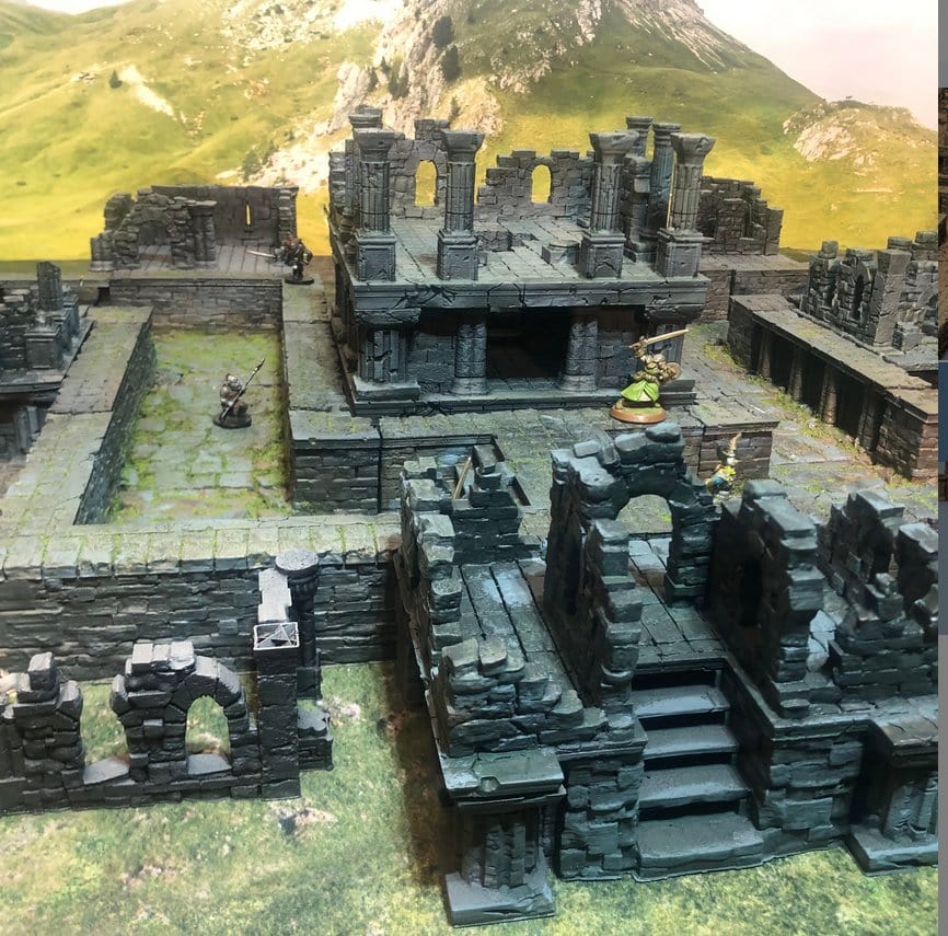 Lost City Ruin 3 - Resin Print - Tabletop RPG Terrain - GameScape3D - Qumi Quality Miniatures - Qumi Wargaming Mini Model Figure