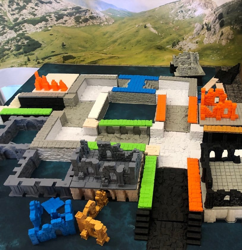 Lost City Street Stairs and Cap - Resin Print - Tabletop RPG Terrain - GameScape3D - Qumi Quality Miniatures - Qumi Wargaming Mini Model Figure