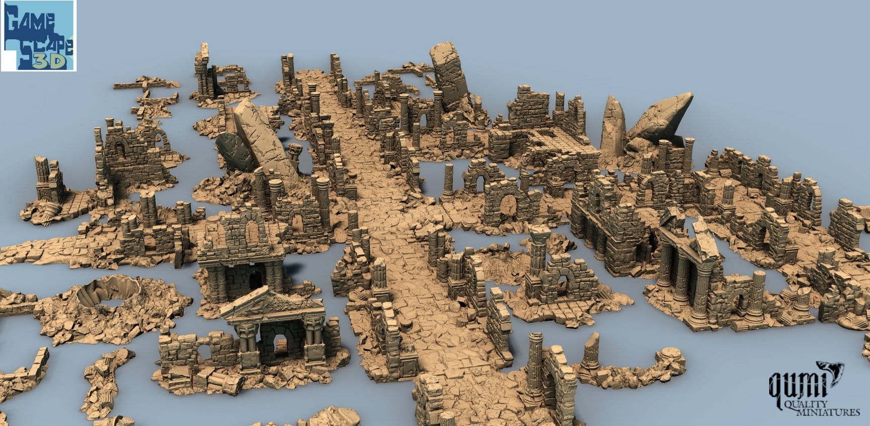 Lost Town Cataclsym Markers - Resin Print - Tabletop RPG Terrain - GameScape3D - Qumi Quality Miniatures - Qumi Wargaming Mini Model Figure