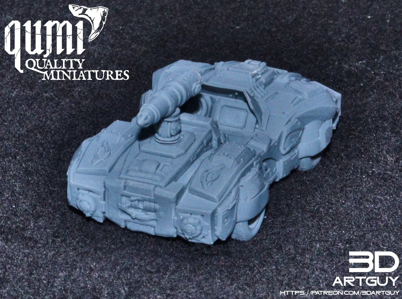 Tabletop RPG Miniature Car V1 -  3D Resin Printed Vehicle Quality Miniatures - Qumi Wargaming Mini Model Figure